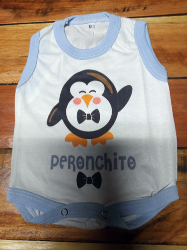 Imagen 1 de 2 de Oferta Preestampados Body Bebé Cód.236 Pingüino Peronchito