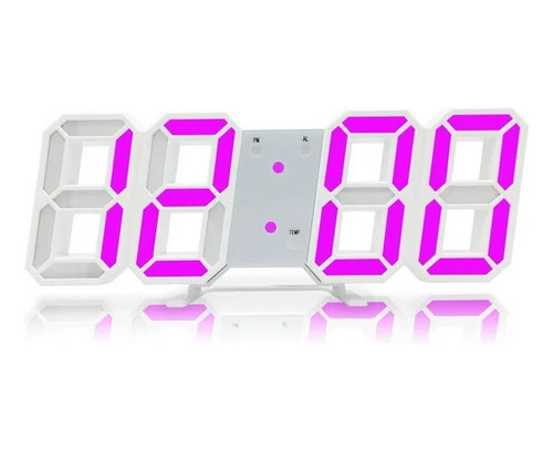 Reloj Digital Led Pared O Mesa Con Control Remoto Alarma Cal