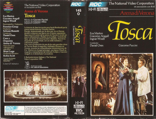 Tosca Giacomo Puccini Vhs Opera