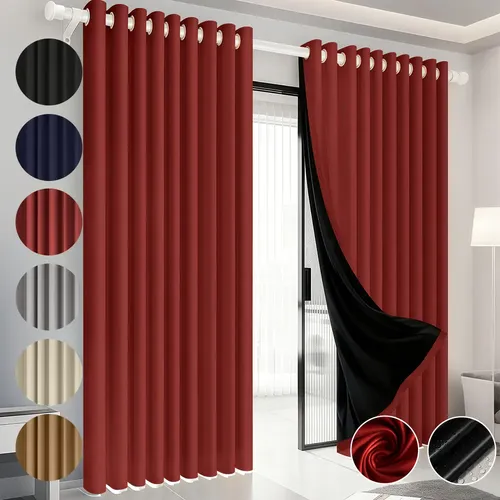 Cortina Blackout 280x240cm Escurece Retem O Calor 100%