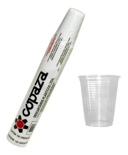 Copo Plástico 180ml Branco Pacote C 100u