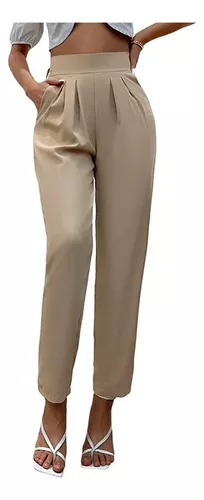 Pantalon Beige Mujer Vestir