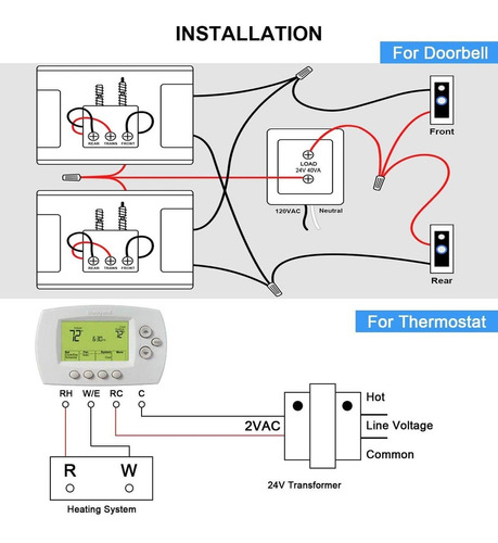 Thermostat And Doorbell Transformer 24v 40va, Power Supply C