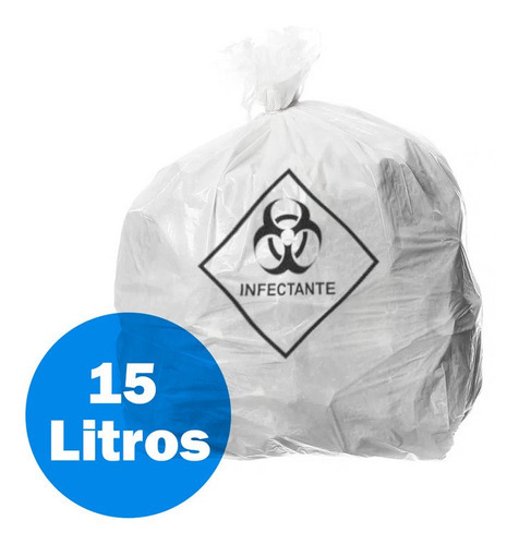 Saco De Lixo Infectante 15 Litros - 100 Unidades