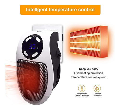 Calentadores De Espacio Pequeño Portátil 500w Con Control