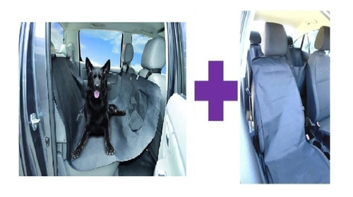 Forro Protector De Silla Trasera + Silla Copiloto Para Auto