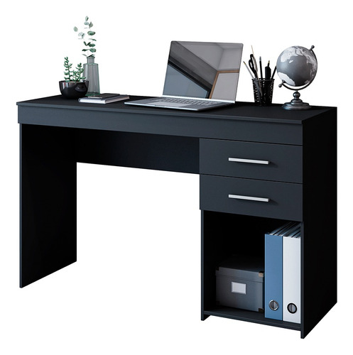 Escrivaninha Mobihome Mesa Office mdp de 121cm x 76cm x 43cm preto