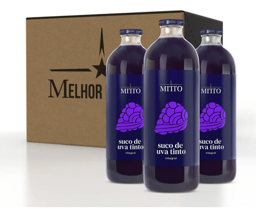 Suco De Uva Tinto Mitto Integral Sem GlĂșten 1 L 100% Natural