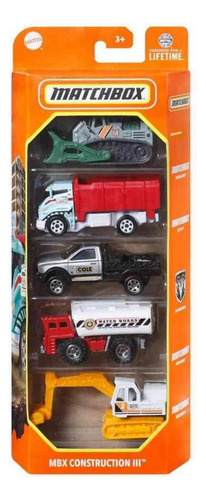 Paquete Set 5 Vehículos Matchbox Varios Modelos Mbx Mattel