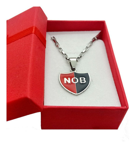 Collar Cadena De Acero Quirúrgico Escudo Newell's Old Boy 