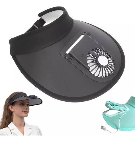 Gorra Ventilador Visera Solar Para Mujer Hombres Sombrero