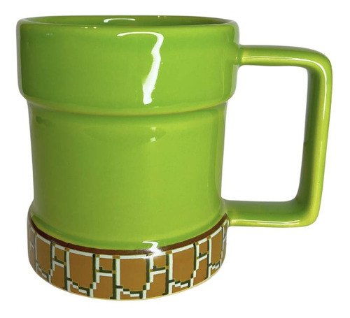 Taza Mario Bros Ideal Para Regalo Verde De Ceramica