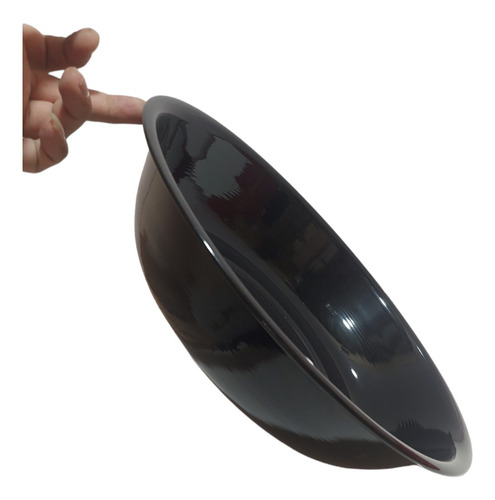 Bacia De Ágata Preta 32cm Multiuso Escalda Pés (3,5 Litros)
