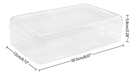 Caja Lápices Transparente, Estuche Capacidad, Diseño Apilabl