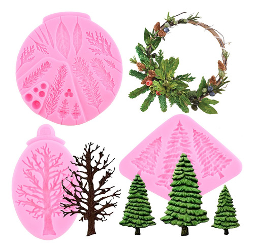 Mujiang Molde De Silicona Para Pastel De Árbol De Navidad,.