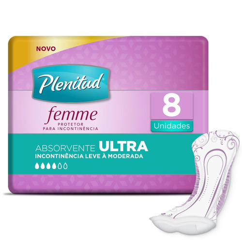 Toallitas femeninas Plenitud Absorvente Ultra 8 Unidades Plenitud Femme 8 u