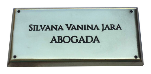Placa Grabada Profesional, Doctor, Abogado, Contador 20x10cm