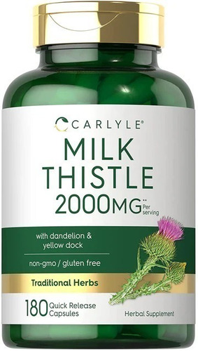 Carlyle | Milk Thistle | Cardo Mariano | 2000mg | 180 Caps