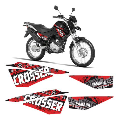 Adesivos Tanque Yamaha Crosser Xtz 150 2014/2021 Vermelho