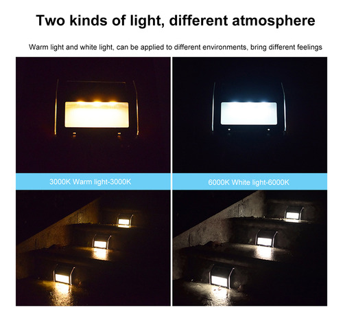 Lámpara De Exterior, Luz Solar, Inoxidable, 3 Led Street, Pa