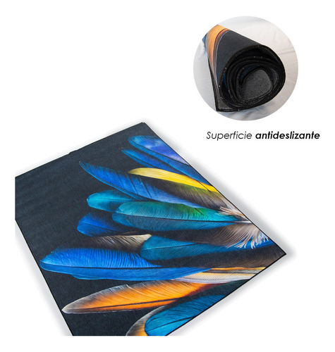Tapete Sala Estilo Nórdico 200x160 Cm Suavidad Elegancia Ancho 100 cm Color Plumas 3D Diseño de la tela Plumas 3D Largo 200 cm