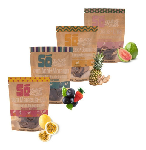 Kit 30g: 12un Rolinho De Frutas 30g (sem Glúten, Sem Açucar)