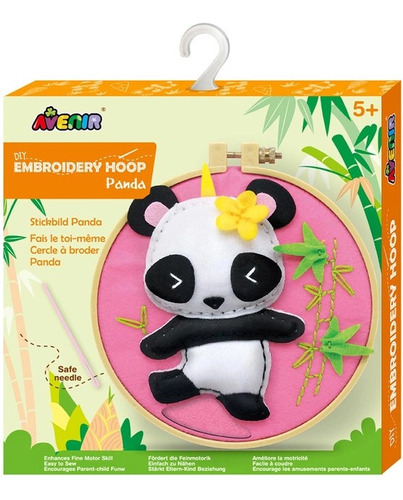 Juguete Niñas Set De Arte Y Diseño Bordados Panda Tejidos