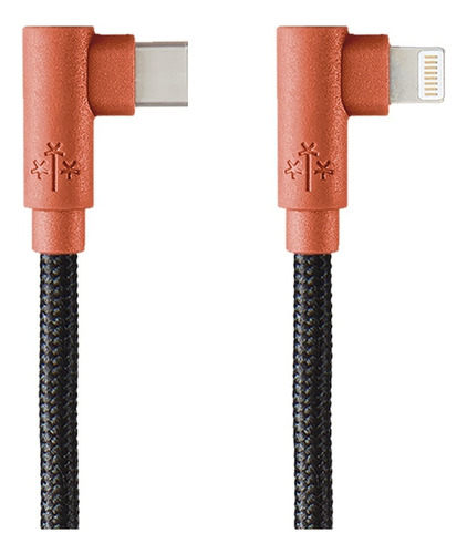 Cable Tipo C A Lightning Hune Hiedra Compatible Con iPhone Color Corteza