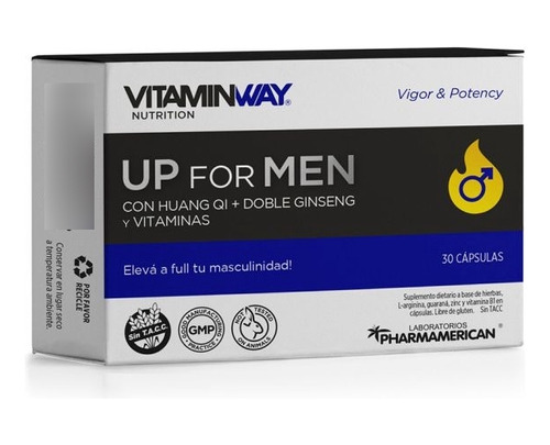 Up For Men Suplemento Dietario Vigor Y Potency Con Huang Qi