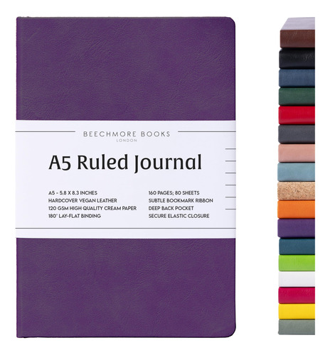 Beechmore Books - Cuaderno A Rayas, Tamano Regular, Color Ci