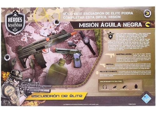 Imagen 3 de 5 de Set De Armas Militar C/ Sonido Pistola Mecanico 6476 Bigshop