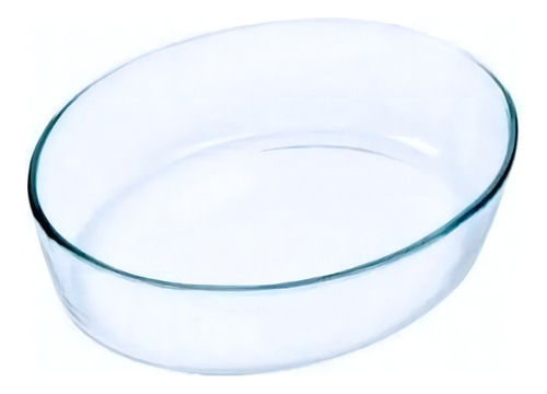 Molde para hornear de vidrio ovalado Marinex de 3.2 litros con tapa, color blanco