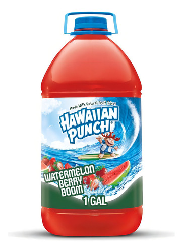 Jugó De Frutas Hawaiian Punch Watermelon Berry Boom 3.78lts