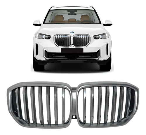 Grade Dianteira Prateada Bmw X5 G05 2022 2023 2024 Novo