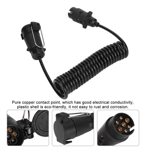 Enchufe De Remolque De 7 Pines Con Cable De Extensión De Res
