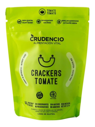 Crackers Tomate Crudencio Vegano | Libre De Gluten | Kosher