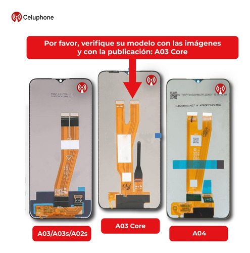 Modulo Pantalla Para Samsung A03 Core A032 Calidad Color Negro