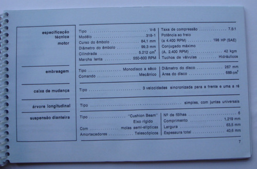 Manual Do Proprietário Dodge F-100 - 1975