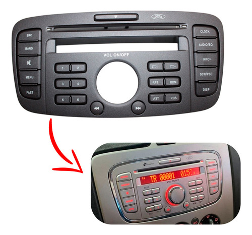 Moldura Frente Rádio Ford Focus 2008 A 2012