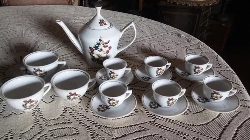 Conjunto De Chá E Café Porcelana Pozzani Antigo