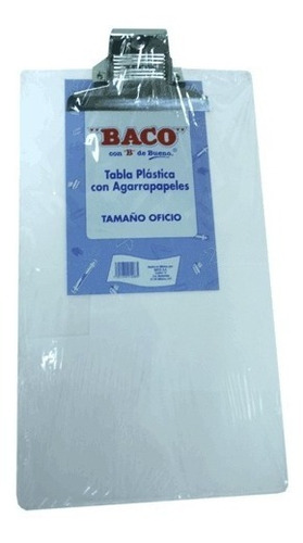 Tabla Sujetapapel Baco Oficio Plástica Broche Metálico 1pz