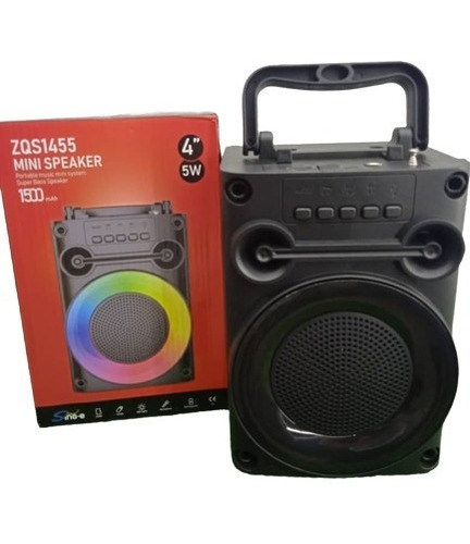 Corneta Inalambrica  Zqs-1455  Bluetooth Con Luces Usb 