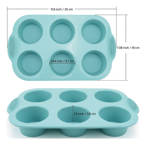 Molde De Silicona Para Magdalenas - Bandeja Antiadherente...