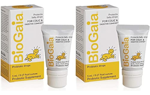 Biogaia Protectis Probiotic Gotas Para El Bebé (niños) Cólicos 5 ml Seguro & Eficaz pack 2 x 5 ml Por Pediact