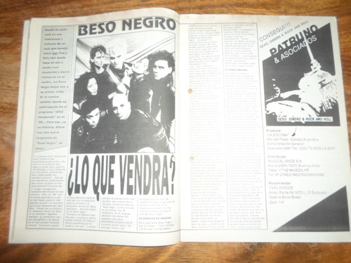 Pelo 352 Yes Beso Negro Soda Cerati Poster Ver Descripción (Usado)
