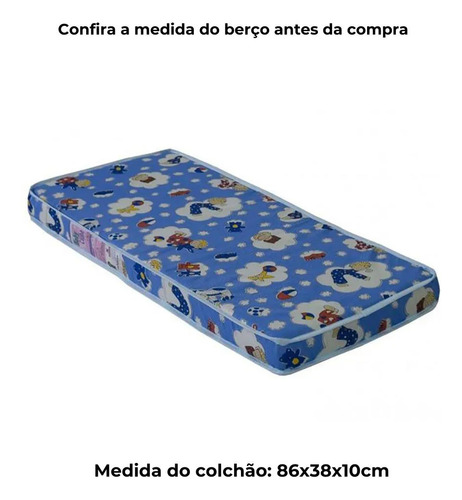 Colchão Berço Espuma Macio Moisés 38 X 88