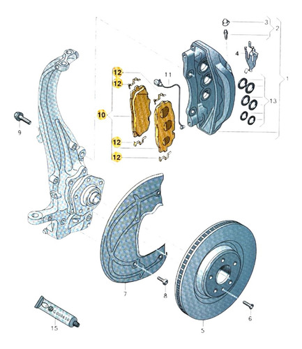 Pastilhas Freio Dianteira Orig Audi Rs4 Rs5 2.9 V6 19 A 21