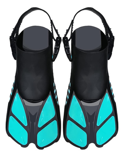 Snorkel Fins, Open Heel Swimming Fins, Adjustable Adult Shor