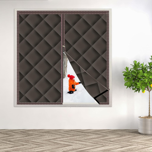 Cubierta De Ventana Aislamiento Termico De 90 X 120cm-marron