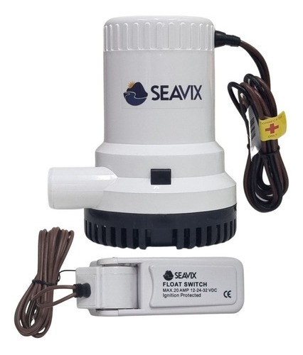 Kit Bomba Seavix 1500gph 12v 8a Com Automático 12v 20a